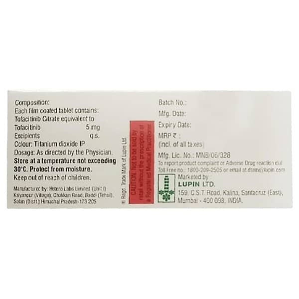 Tofakin 5mg Strip Of 10 Tablets