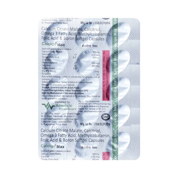 Calcigo Max Strip Of 15 Softgel Capsules