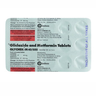 Glychek M 40/500mg Strip Of 15 Tablets