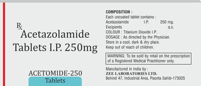 Acetomide 250mg Strip Of 10 Tablets