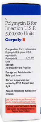 Gerpoly B 500000iu Dry Vial Of 1 Powder For Injection