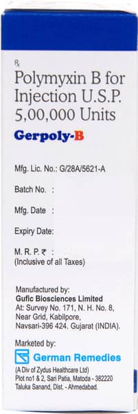 Gerpoly B 500000iu Dry Vial Of 1 Powder For Injection