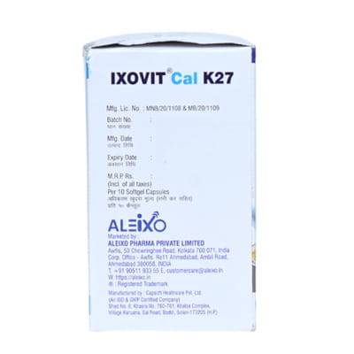 Ixovit Cal K27 Strip Of 10 Softgel Capsules