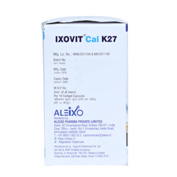 Ixovit Cal K27 Strip Of 10 Softgel Capsules