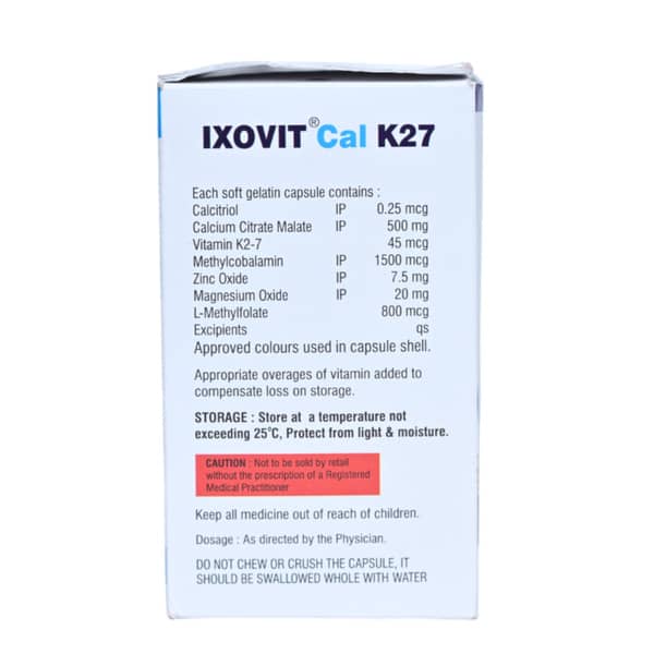 Ixovit Cal K27 Strip Of 10 Softgel Capsules