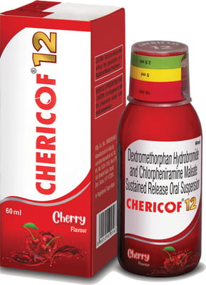 Chericof 12 Cherry Flavour Bottle Of 60ml Suspension