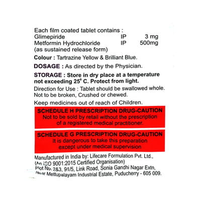 Glimiprime M 3mg Strip Of 15 Tablets