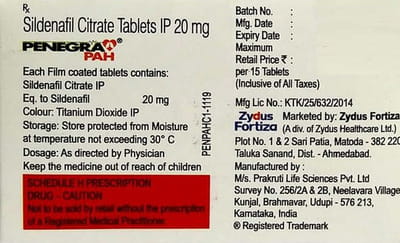 Penegra Pah Strip Of 15 Tablets