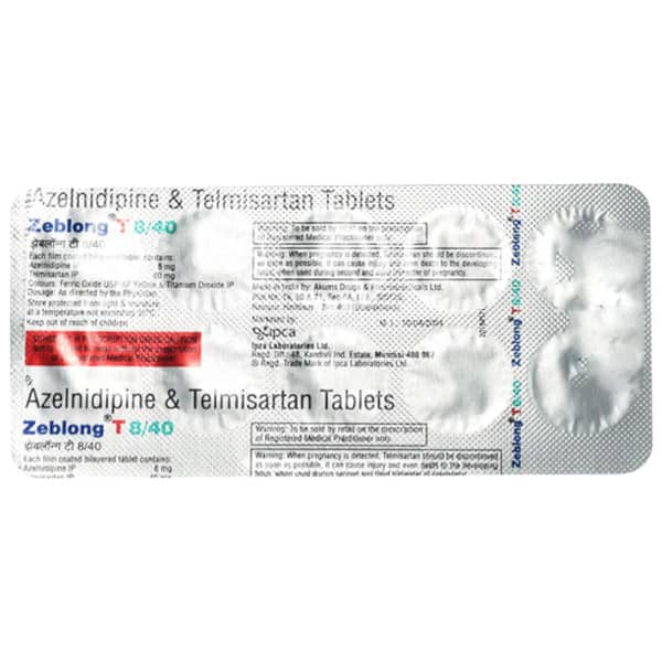 Zeblong T 8/40mg Strip Of 10 Tablets