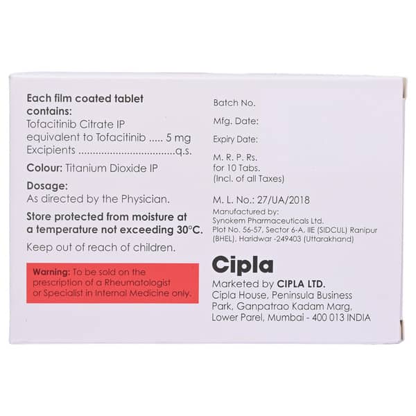 Tofajak In 5mg Strip Of 10 Tablets