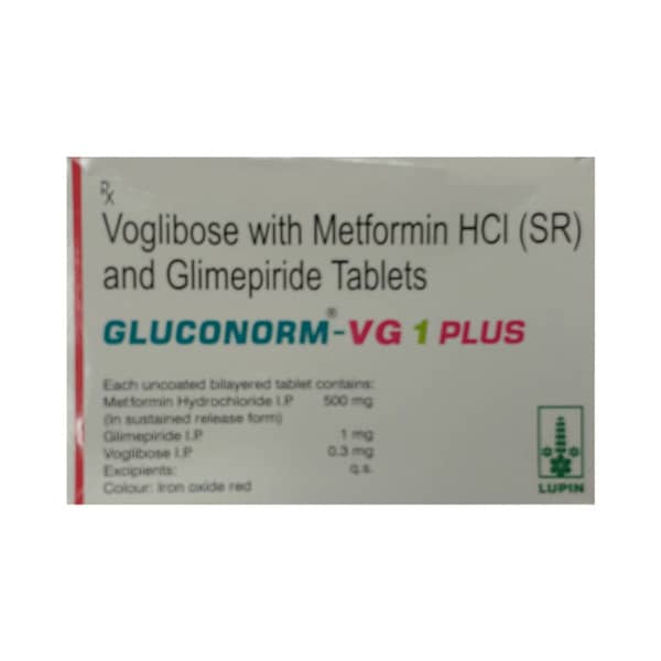 Gluconorm Vg 1mg Plus Strip Of 15 Tablets