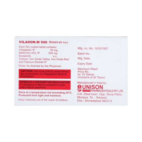 Vilason M 500mg Strip Of 10 Tablets