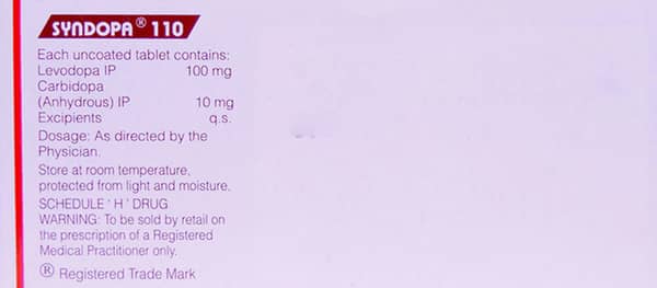Syndopa 110mg Strip Of 15 Tablets