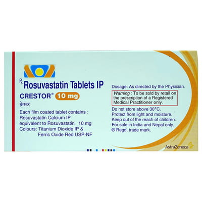 Crestor 10mg Strip Of 15 Tablets
