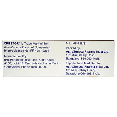 Crestor 10mg Strip Of 15 Tablets