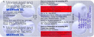 Montek Bl 10/20mg Strip Of 10 Tablets