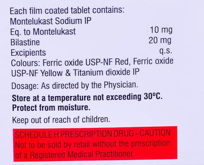 Montek Bl 10/20mg Strip Of 10 Tablets