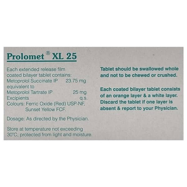 Prolomet Xl 25Mg Strip Of 15 Tablets
