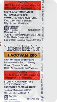 Lacosam 200mg Strip Of 15 Tablets