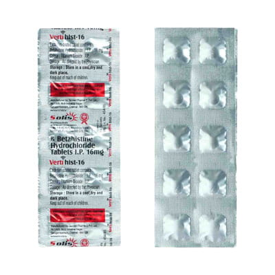 Vertihist 16mg Strip Of 15 Tablets