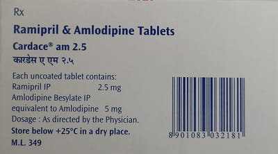 Cardace Am 2.5/5mg Strip Of 15 Tablets