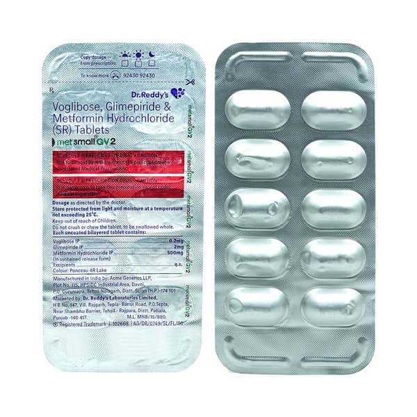 Metsmall Gv 2 Mg Strip Of 10 Tablets