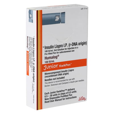 Humalog Junior Kwikpen 100iu Pre Filled Pen Of 3ml Solution For Injection