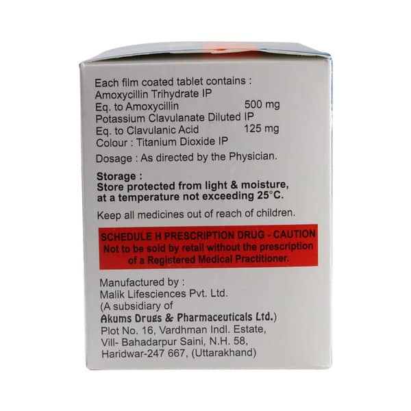 Amoxicla 625mg Strip Of 6 Tablets