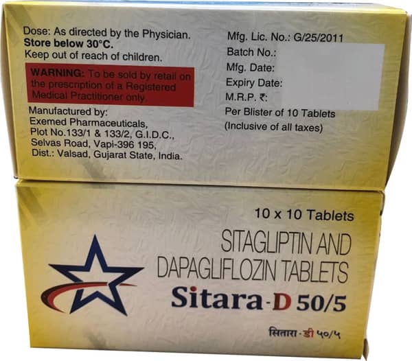 Sitara D 50/5mg Strip Of 10 Tablets