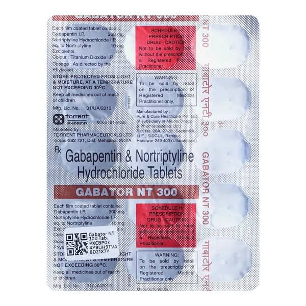Gabator Nt 300Mg Strip Of 15 Tablets