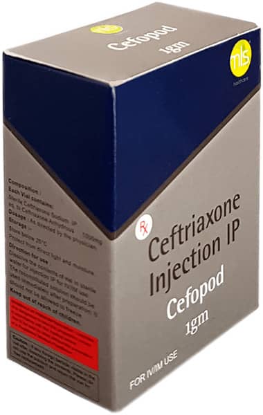 Cefopod 1Gm Dry Vial Of 1 Powder For Injection