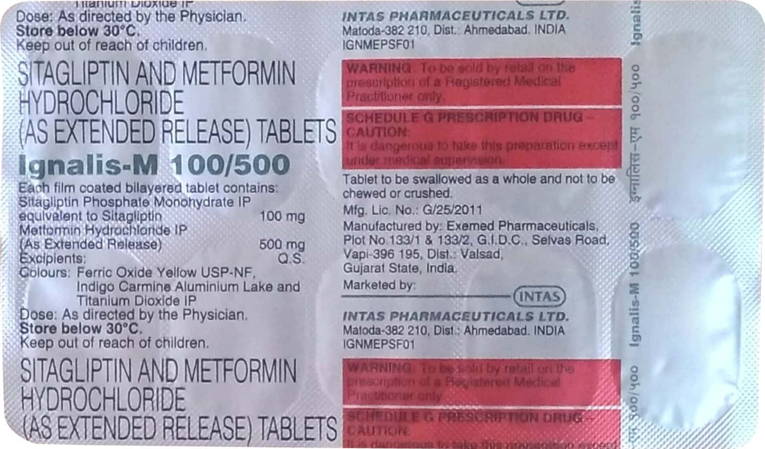 Ignalis M 100/500mg Strip Of 10 Tablets: Uses, Side Effects, Price & Dosage  | PharmEasy