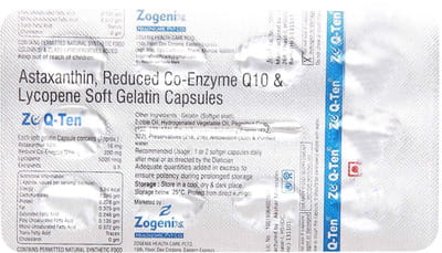 Zo Q Ten Strip Of 10 Softgel Capsules