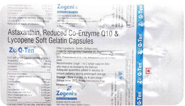Zo Q Ten Strip Of 10 Softgel Capsules