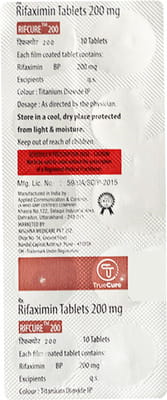 Rifcure 200mg Strip Of 10 Tablets