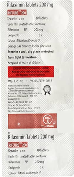 Rifcure 200mg Strip Of 10 Tablets