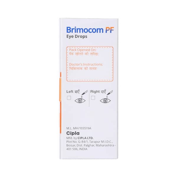 New Brimocom Pf Bottle Of 10ml Eye Drops