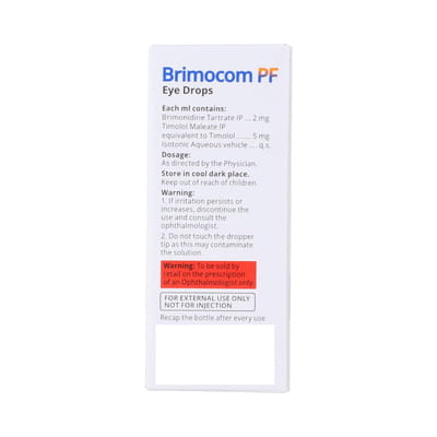 New Brimocom Pf Bottle Of 10ml Eye Drops