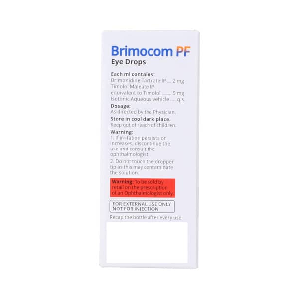 New Brimocom Pf Bottle Of 10ml Eye Drops