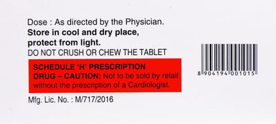 Carca Cr 20mg Strip Of 15 Tablets