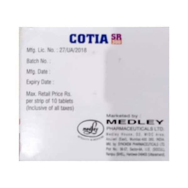 Cotia Sr 300mg Strip Of 10 Tablets