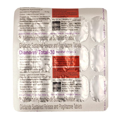 Dianorm Total 30mg Strip Of 15 Tablets