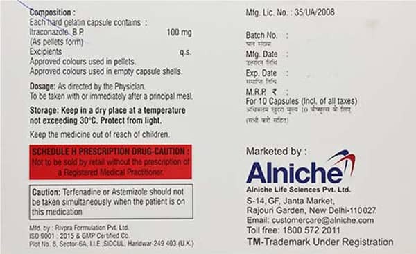 Itsbest 100mg Strip Of 10 Capsules