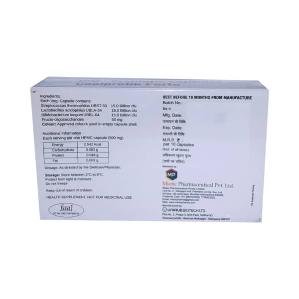 Coolprotik Forte Strip Of 10 Capsules