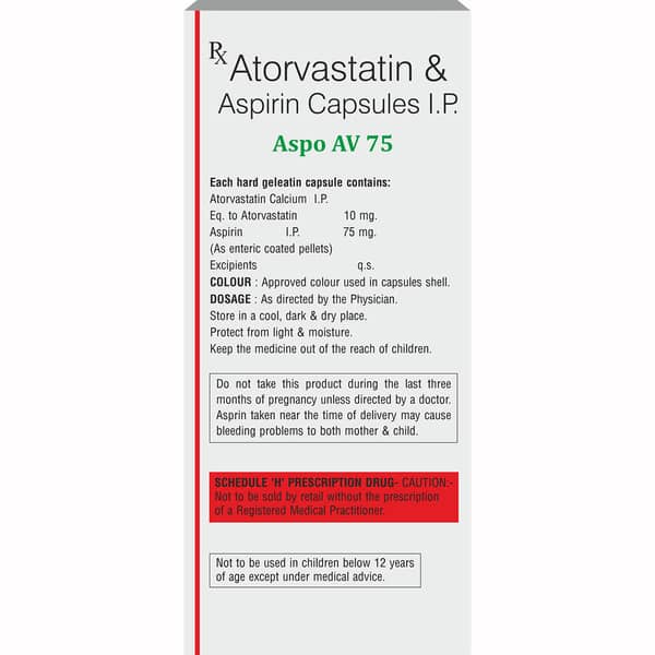 Aspo Av 75mg Strip Of 15 Capsules