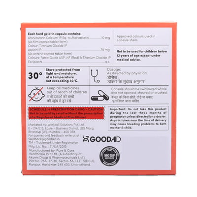 Goodvastatin Av 75/20mg Strip Of 10 Capsules