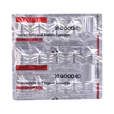 Goodvastatin Av 75/20mg Strip Of 10 Capsules