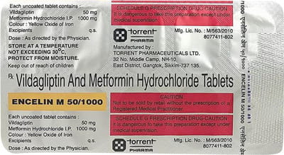 Encelin M 50/1000mg Strip Of 10 Tablets