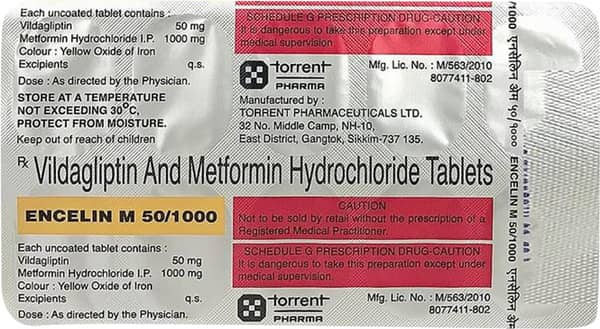 Encelin M 50/1000mg Strip Of 10 Tablets