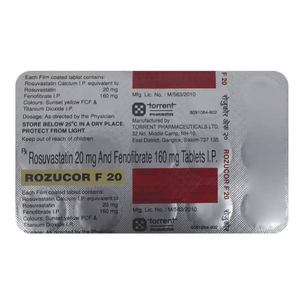 Rozucor F 20Mg Strip Of 15 Tablets